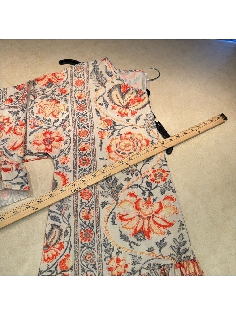 Floral Boho Oversized Top Women's Size Small - Picture 6 of 6